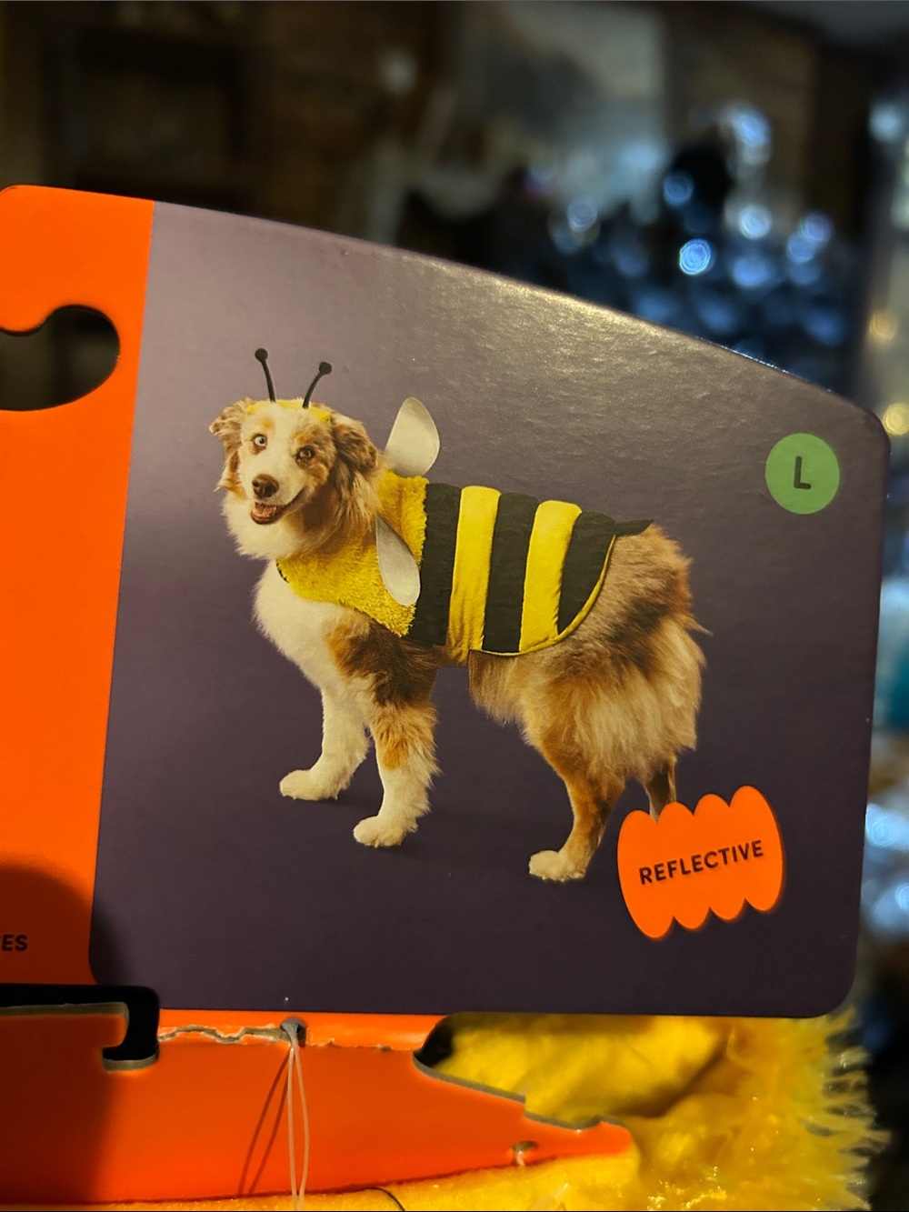 Yellow & Black Reflective Bee Dog Costume - Brand Unspecified